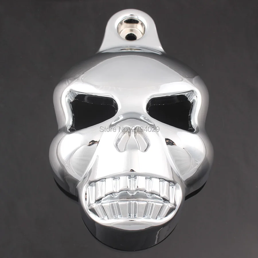 skull horn cover for harley davidson