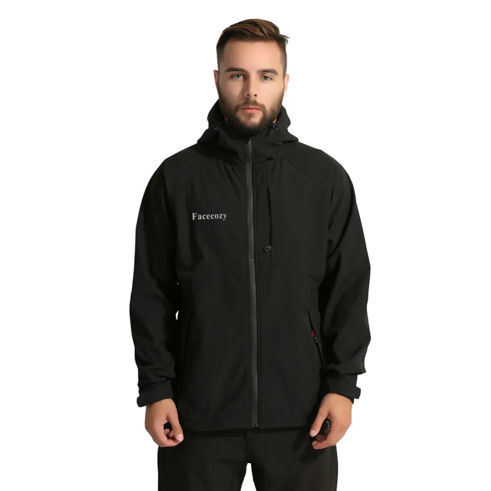 Men Winter Hiking Jackets Fleece Waterproof Breathable Camping Trekking