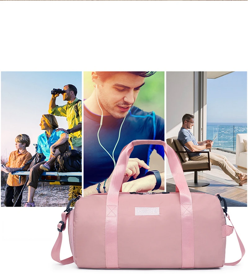 Stylish Outdoor Waterproof Nylon Sports Gym Bags Men Women Girls Training Fitness Travel Handbag Yoga Mat Bag Sac Sport (16)