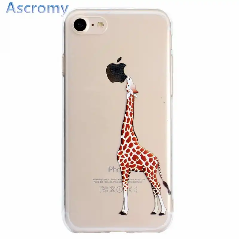 Ascromy For Iphone 7 Plus Case Giraffe Tpu Soft Silicone Transparent Protective Cover For Apple Iphone 8 6 S 6s X 5 5s Se Fundas For Iphone Cover For Iphone 6cover For Iphone 6s Aliexpress