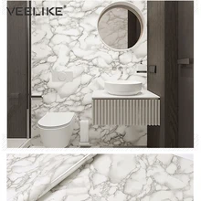Самоклеющиеся обои для ванной комнаты, Мраморная контактная бумага для кухни, столешницы, шкафы, вкладыши, виниловые обои для стен из ПВХ