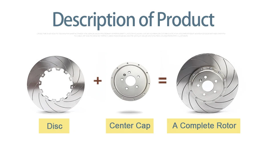 380mm DICASE Curved grooves brake disc for CP8520 red brake kit for BMW