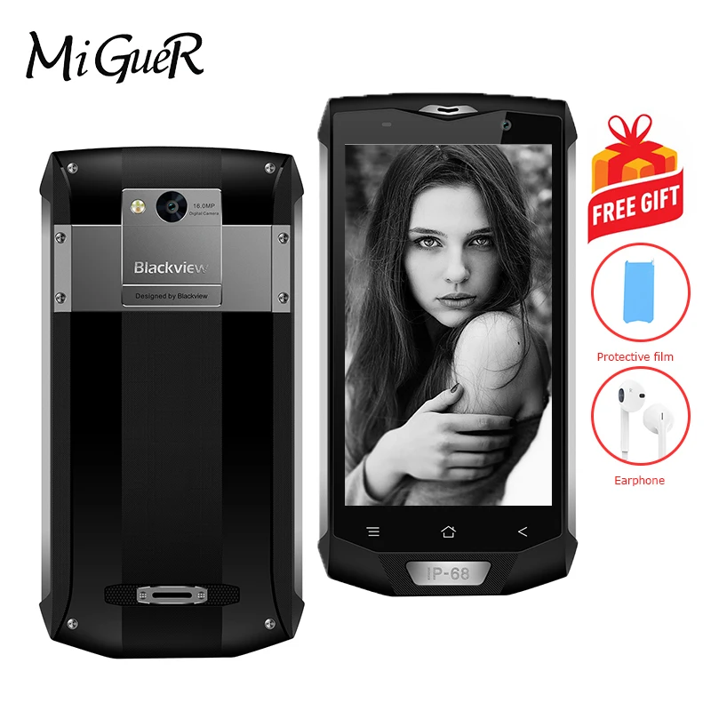 

Blackview BV8000 Pro 5.0 Inch IP68 Waterproof Mobile Phone 4180mAh Android 7.0 MT6757 Octa Core 6G RAM 64G ROM Smartphone