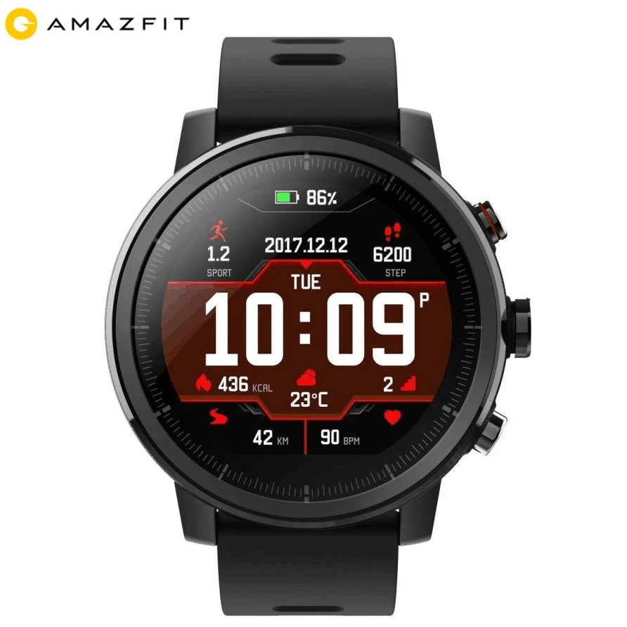 Мировая верси Huami Amazfit Stratos Спортивный умный часы с GPS PPG пульсометр 5ATM водонепроницаем