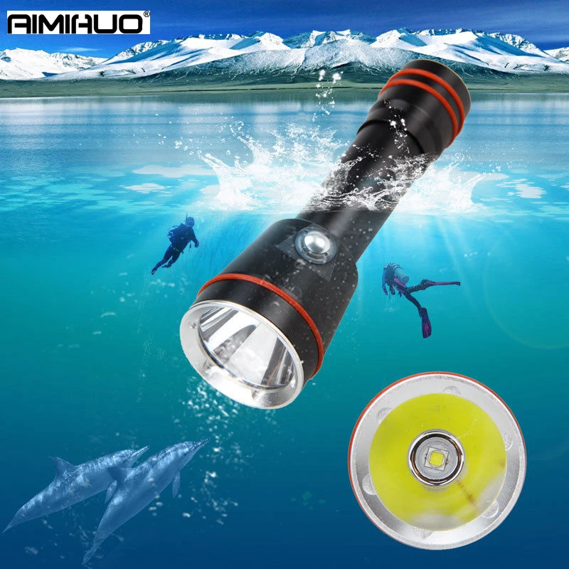 

AIMIHUO L2 LED Diving Flashlight Powerful waterproof charging torch lamp underwater flashlight For 18650 Rechargeable Battery