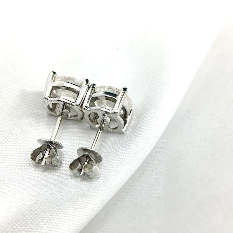 Женские серьги с бриллиантами Genuine14K 585 белое желтое золото 2 CTW FG|Серьги-гвоздики| |