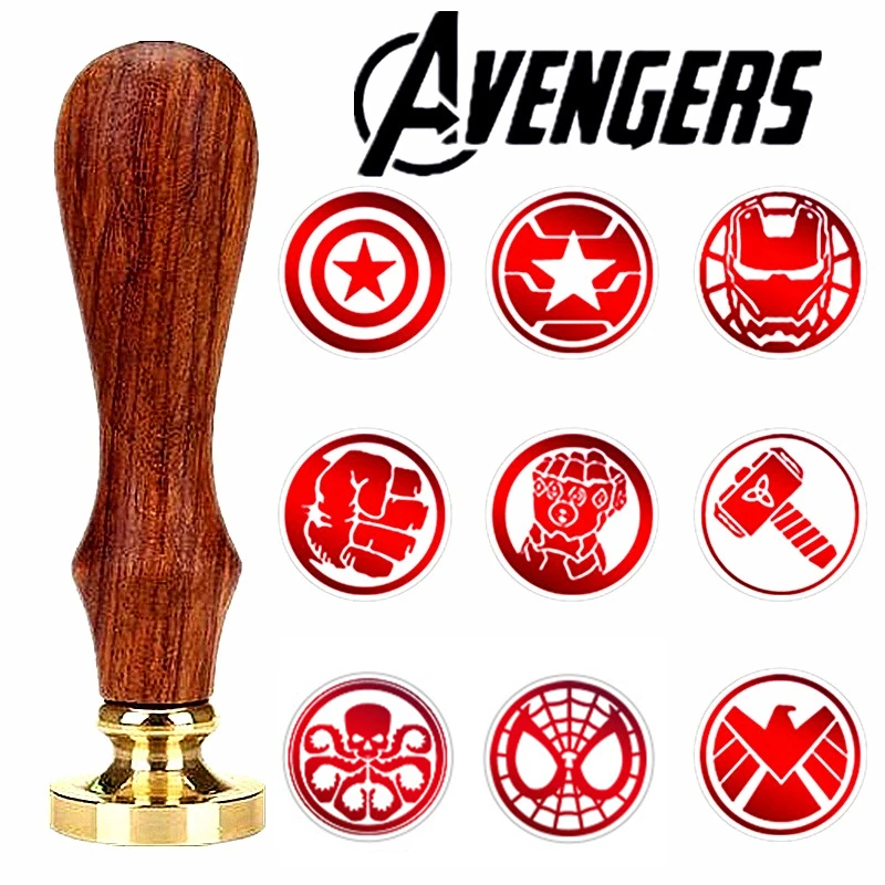  1pc Retro Wooden Stamp Antique Metal Sealing Wax Stamps Crafts Wood Handle Copper Head Wedding Invi - 33004915764
