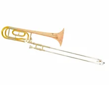 Bb/F Tenor trombones musical Instruments Gold Brass Bell Lacquer surface Slide tenor trombone with Case cleaning tool Gloves Bb/F Tenor trombones musical Instruments Gold Brass Bell Lacquer surface Slide tenor trombone with Case cleaning tool Gloves