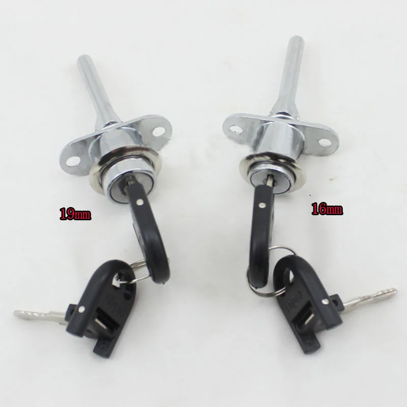 Wholesaler 16mm Brand New Silver Zinc Alloy Desk Lock with 2pcs keys
