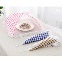 Складной Еда покрова палатки Pop-up Lace Экран чистая зонтик охватывает держать из мухи ошибок комаров осы сетки Еда крышка десять