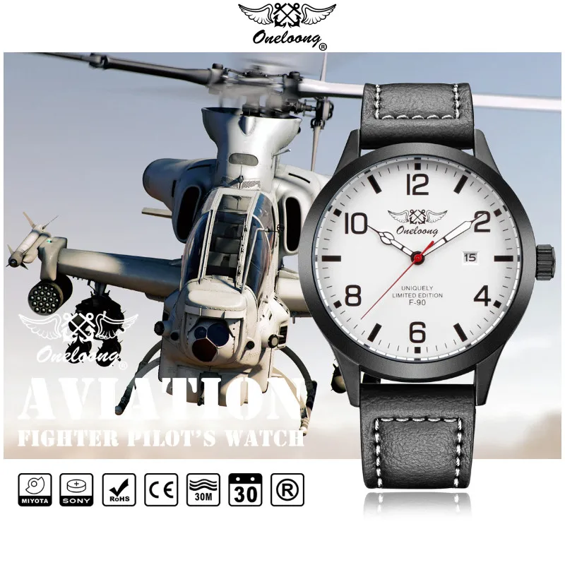 

ONELOONG Men's Watches Quartz Watches Selected Leather Strap Watch Men's Wristwatches Mens Watches Top Brand Luxury Clock reloj