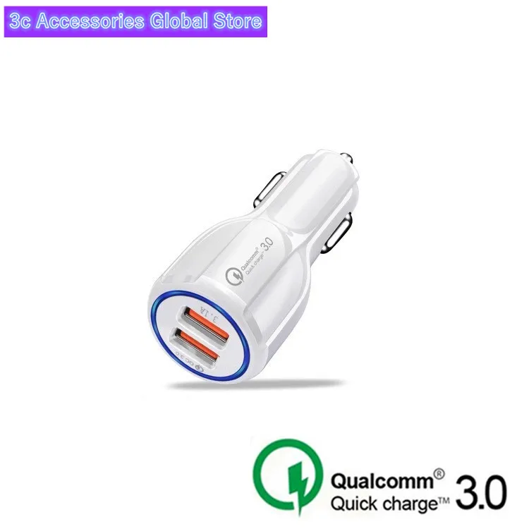 Crouch Quick Charge 39W 3 0 зарядное устройство QC 5V 9V 12V Dual USB 6A автомобильное быстрое