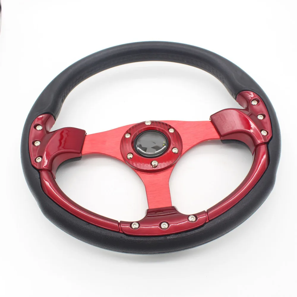 Dongzhen Auto 13.8" Carbon Fiber Steering Wheel PU 350MM for MOMO Sport