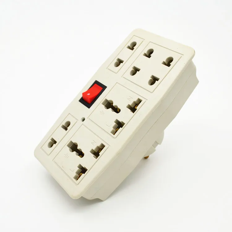  Independent switch Germany socket Splitter 3 jacks 3 way outlet extend plug socket UK/US/EU/AU to Germany converter hot sell
