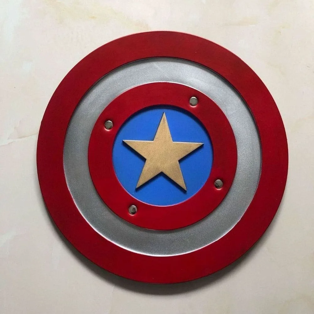 

1:1 Movie Captain America Justice Round Shield Action Figure Model Halloween Cosplay Prop PU Weapon Kids Role Gift 44cm