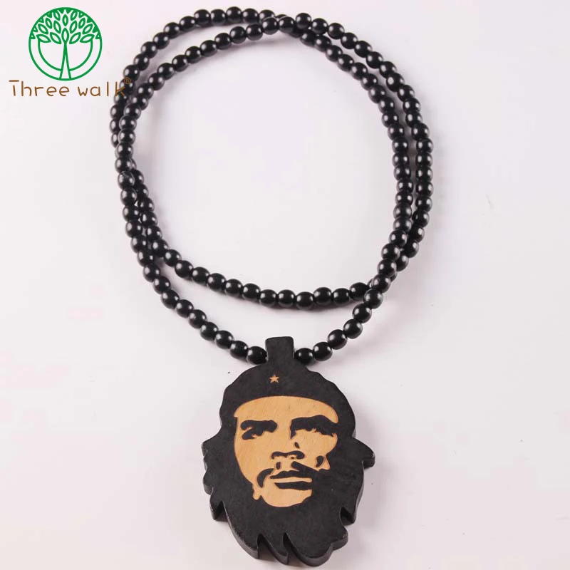 Стиль хип хоп Che Guevara деревянная подвеска для ожерелья рекламный