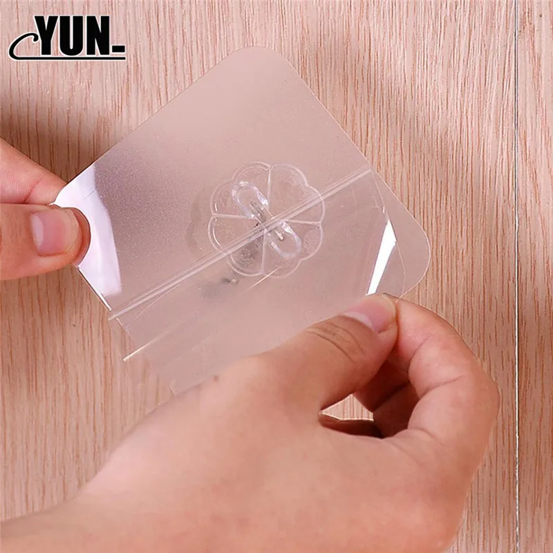 1pcs Storage Hangers Mutfak Wall Hooks Strong Transparent Suction Cup Sucker Hanger for Kitchen Bathroom Key Holder Wall Hook 5D (5)