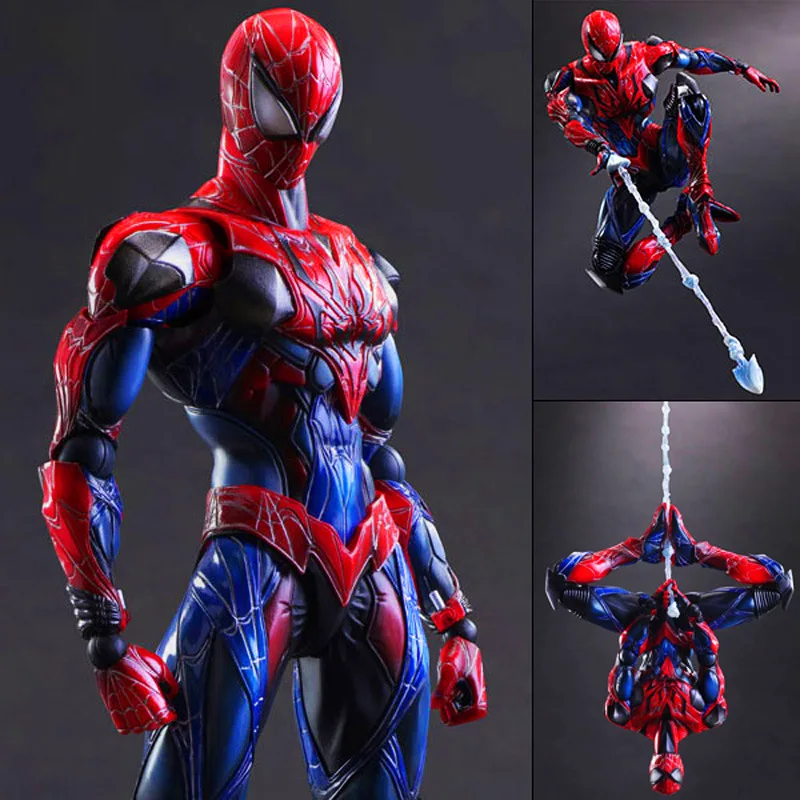Play Arts Kai Spider Venom супер герой PA Секретные Войны Питер Паркер 27 см ПВХ фигурка кукла
