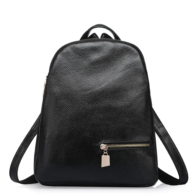 

Large Capacity Genuine Leather Women's Backpack Summer Top Layer of Calf Leather Backpaks Shoulder Bag Ladies Travel School Bag