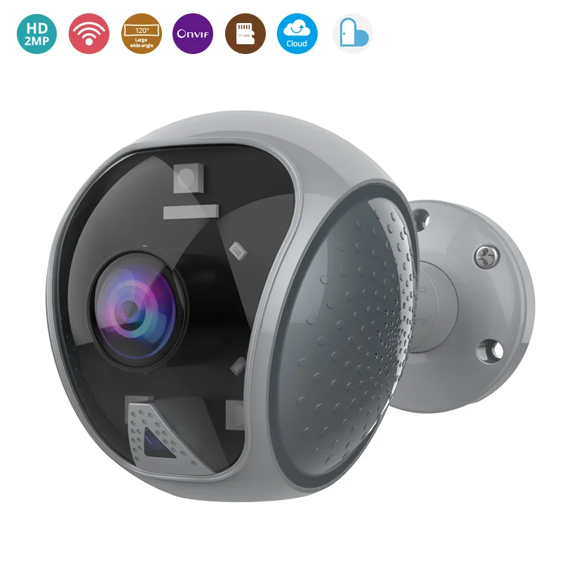 

Outdoor Wifi Security Ip Camera 1080p CCTV Home Security 120 Degree Wide Angle Camera Video Surveillance ir led Flashing alarm