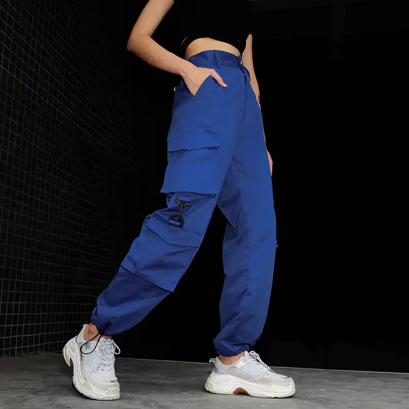 blue womens cargo pants