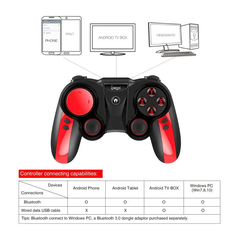  New top Ipega PG-9089 Pirates Wireless Bluetooth Game Controller Gamepad Joysticks for Android/iOS/