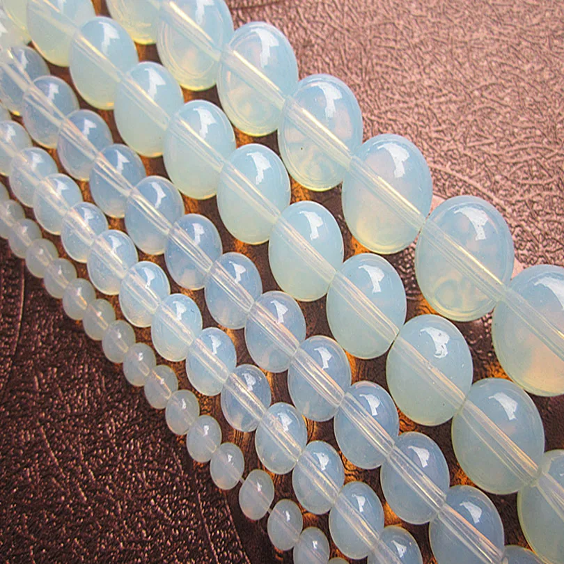 Wholesale DIY Round Opal Natural Stone Beads for Jewelry Making Necklace Bracelet Material Find 6 8 10 12 14 mm Strand 15'' |