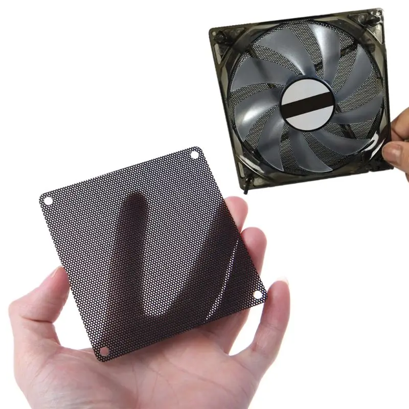5 шт. ПВХ вентилятор пылезащитный фильтр PC пылезащитный чехол для компьютера 90 мм сетка черный