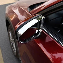 ABS Chrome For Mazda CX-8 CX8 2017 2018 2019 Car Rearview Mirror Block Rain Eyebrow Trim Car Accessories Styling 2PCS