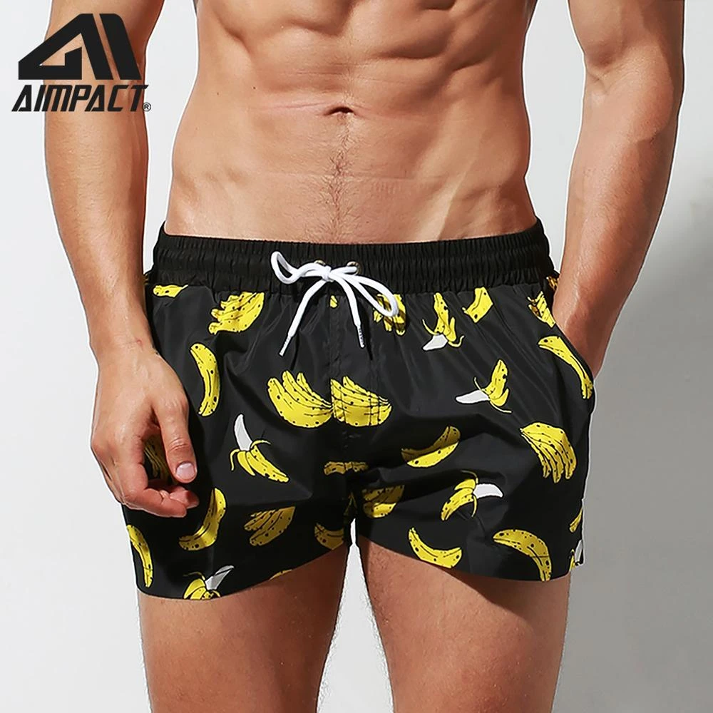mens banana swim trunks