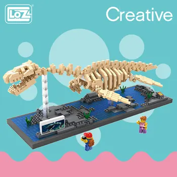 

LOZ Diamond Blocks Plesiosaurus Skeleton Dinosaur Fossil Toys Jurassic Ancient Animal Anti Children Gifts Brick Educational 9027