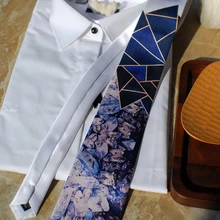 Синий луч галстук женатый принимающий Западный Европейский вечерние подарок модный галстук