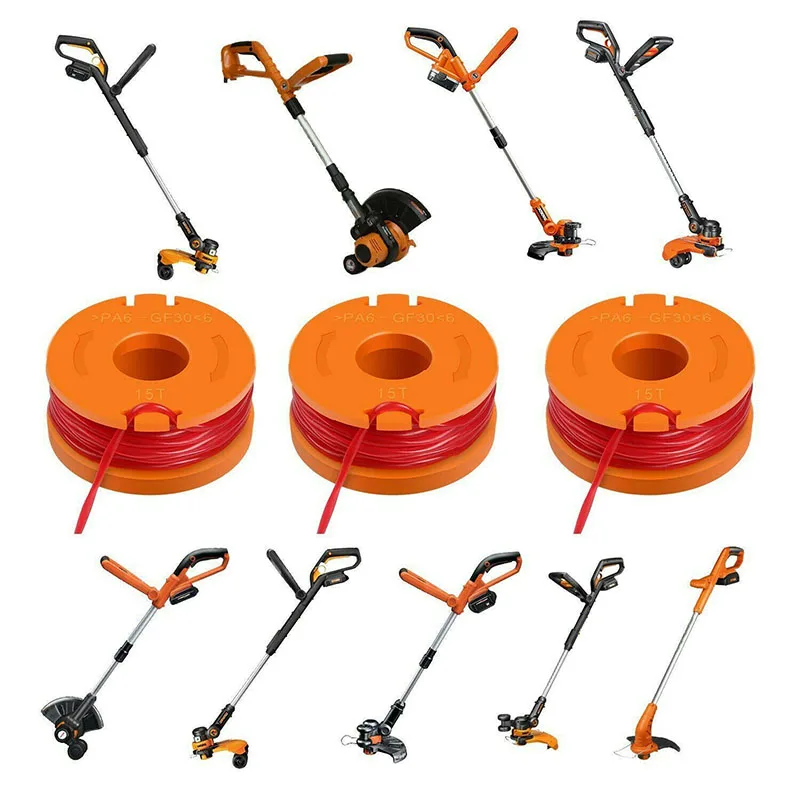 

6 Pcs Trimmer String Spools For WORX WA0010 Series Replacement Accessories New