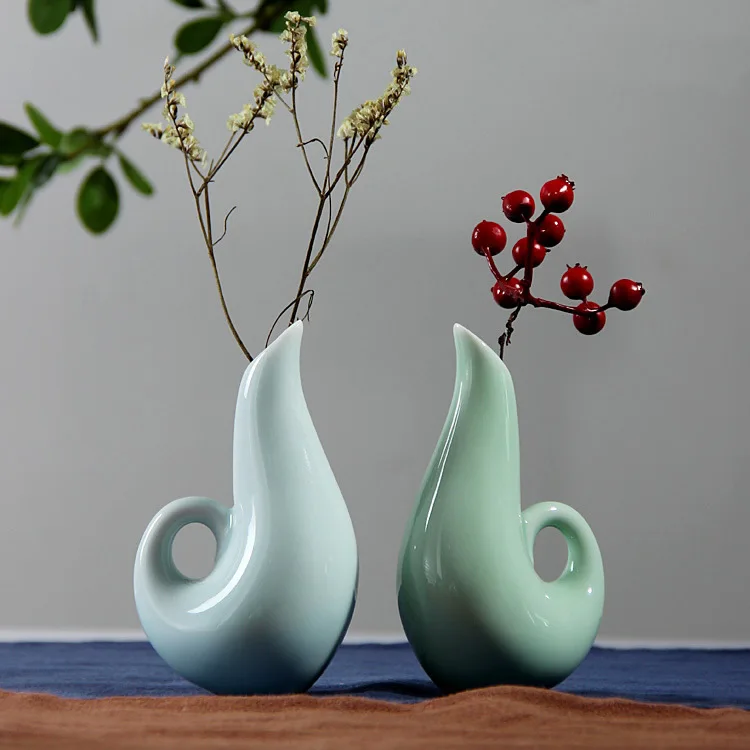 Новинка 2019 керамическая креативная бутылка для цветов Celadon домашние аксессуары