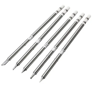 

5Pcs 5mm T12-BC2/T12-I/T12-B/T12-K/T12-24 T12 Series Soldering Iron Tips 70w for Welding Working