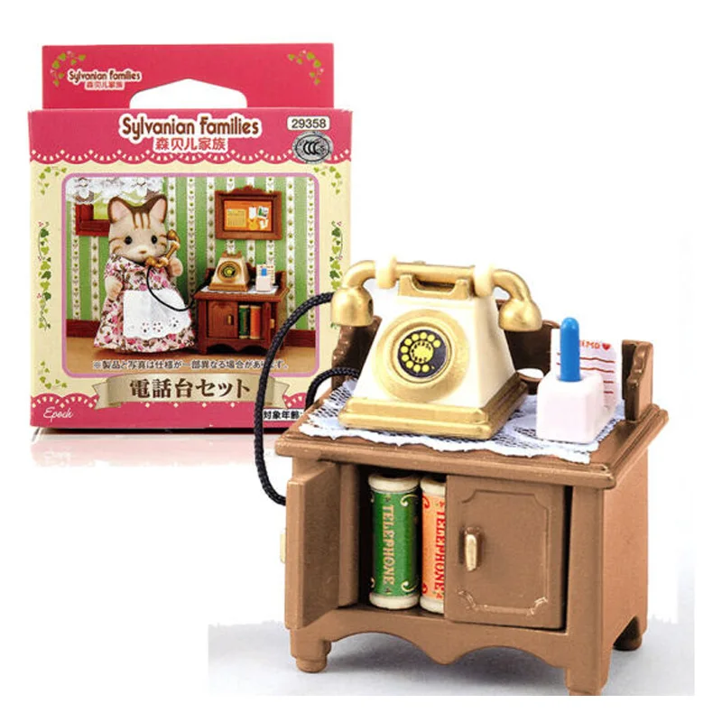 Sylvanian Families Игровой Набор для кукольного домика классический телефонный набор мебельные аксессуары подарок игрушка для девочки без фигурки Новинка#29358