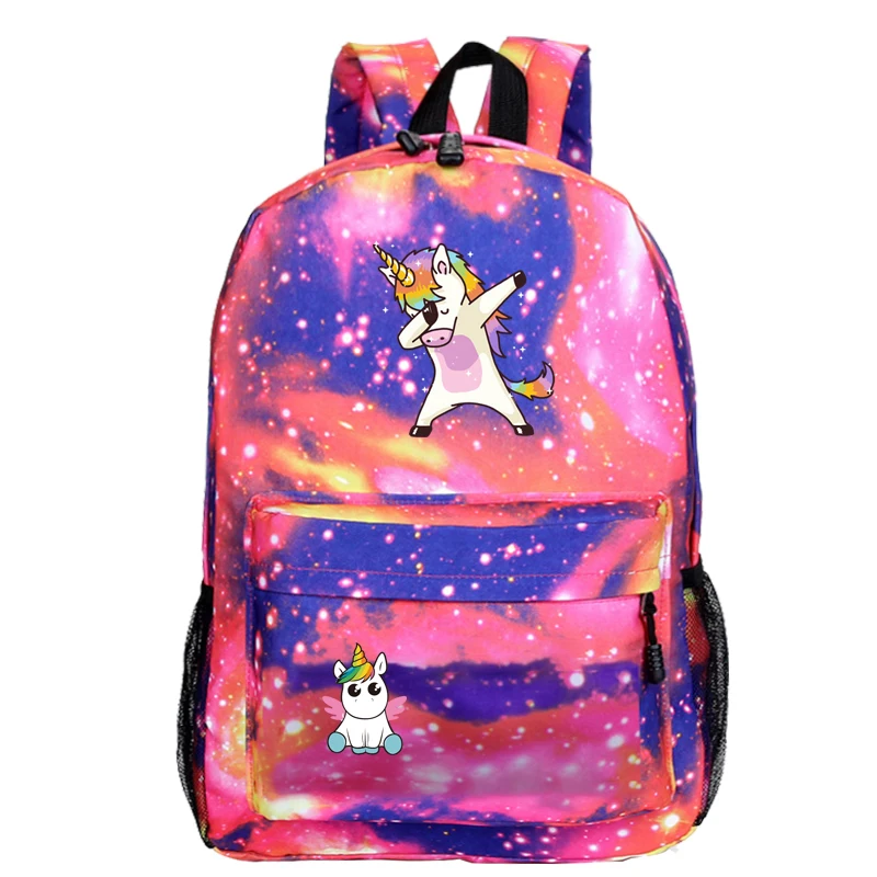 Рюкзак с единорогом для студентов, школьные сумки, красивый рюкзак с новым рисунком для мужчин и женщин, модный подростковый рюкзак для книг - Цвет: 23