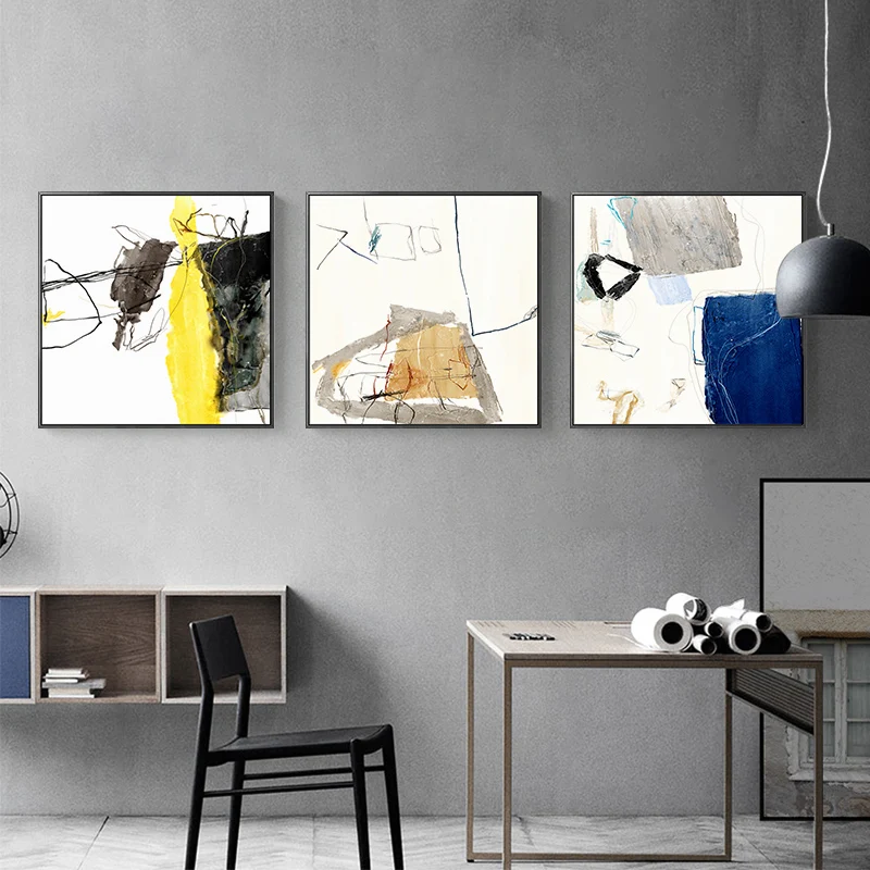 

Abstract Shapeless Colorful Canvas Painting Posters Print Wall Art Pictures For Living Room Bedroom Dinning Room Modern Decor