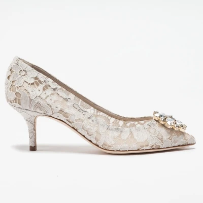 Кружевные свадебные туфли-лодочки; женские свадебные туфли на каблуке 9-6 см с кристаллами; женские разноцветные туфли на высоком каблуке; Zapatos De Mujer - Цвет: White 6cm