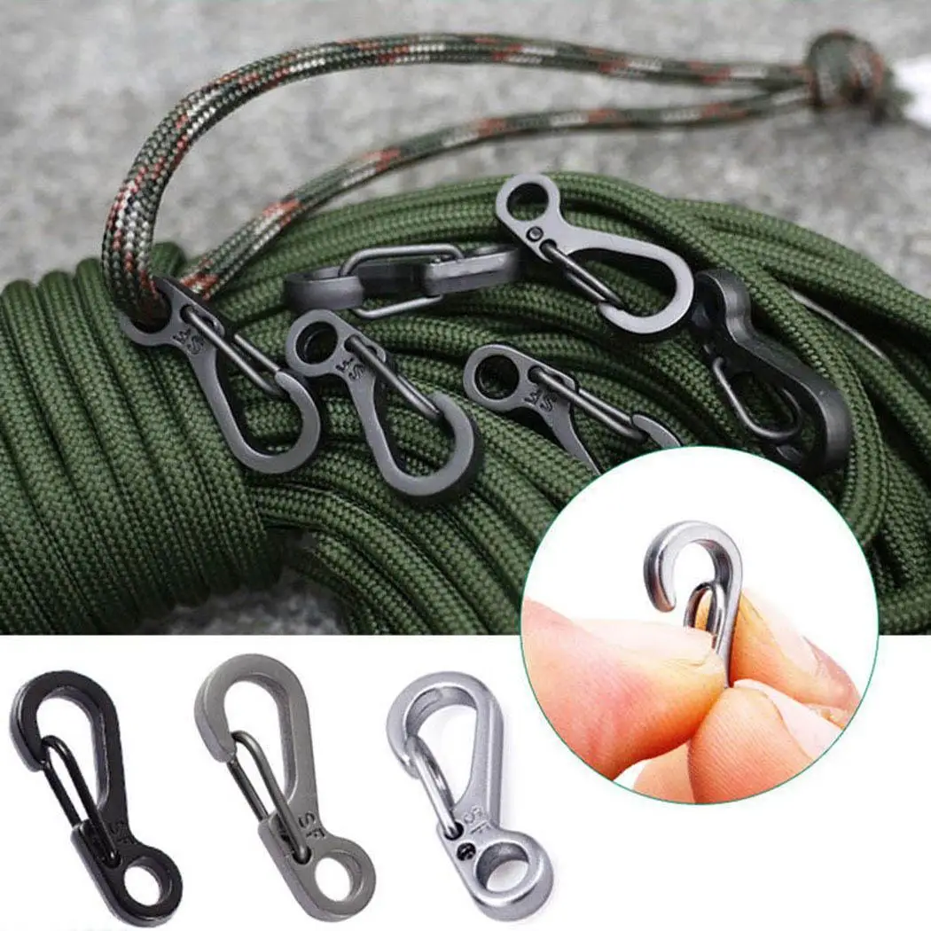 

New Simple Classic Mini Spring Hanging-buckle Keychain Keyring EDC Equipment
