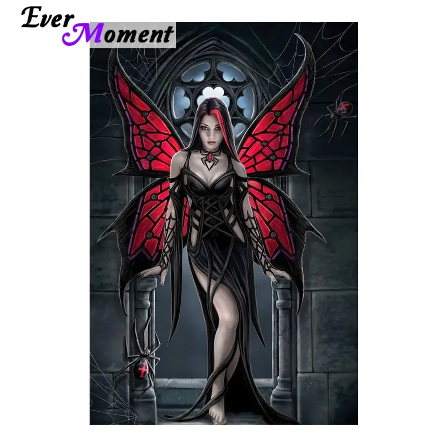 

5d diy diamond painting fantasy lady fairy from the dark world spider 3d diamond embroidery wall picture painting decor ASF781