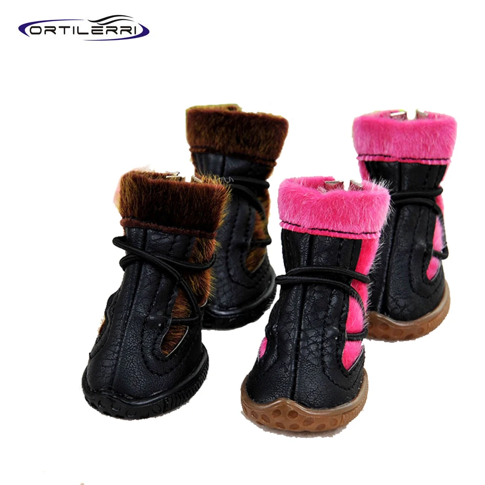 Ortilerri Puppies Fur One Shoe Non slip Shoes Dog Waterproof Warm