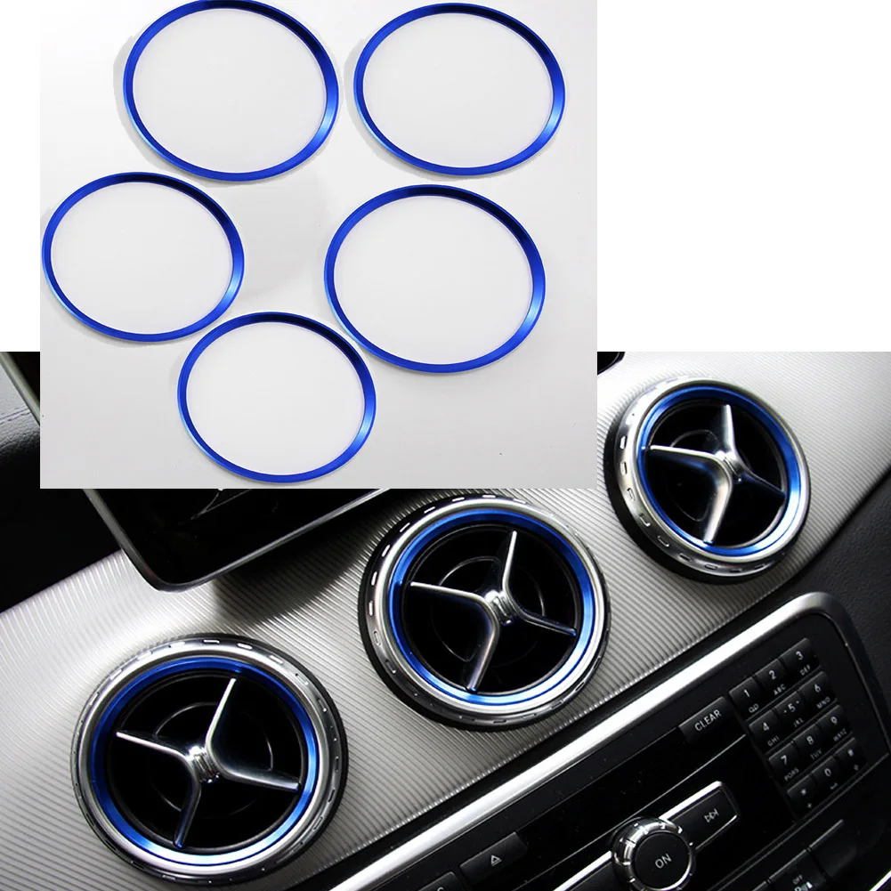 Angelguoguo для Mercedes Benz A/B/GLA/CLA класс алюминиевый сплав воздушная наклейка на розетку/приборную панель воздушный выход украшение кольцо
