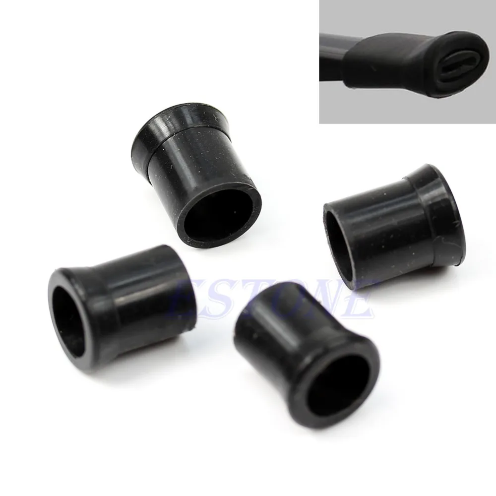 4PCS Black Wear Prevention Pipe Mouthpiece Protective Sleeve Rubber