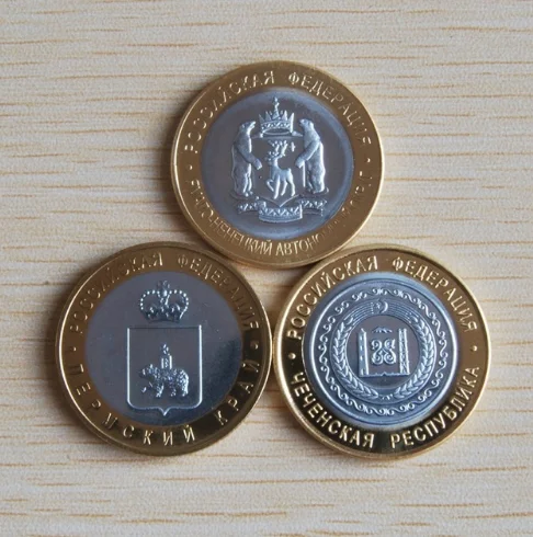 

2010 Russian republic of chechnya ten roubles coin, 3pcs/lot, free shipping
