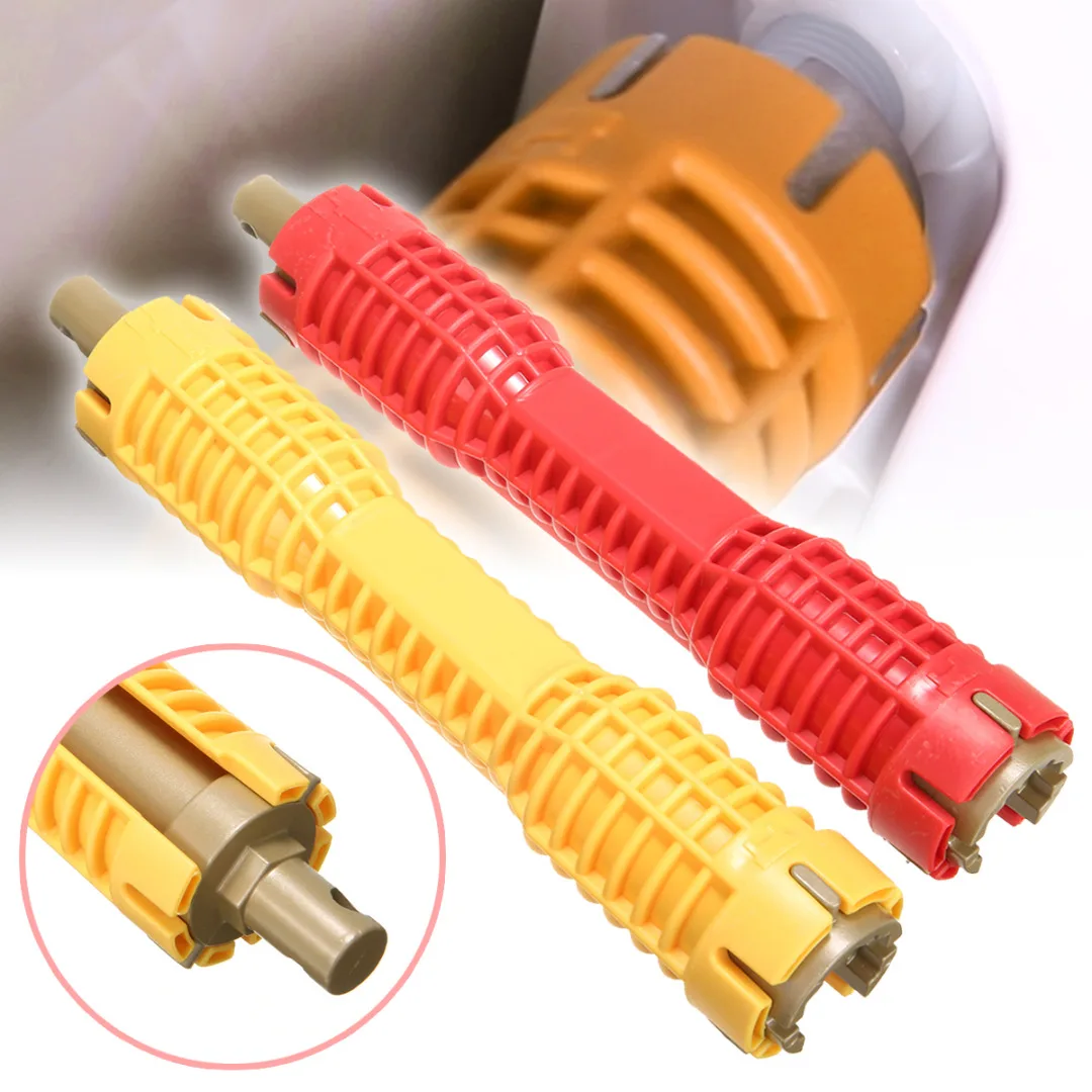 

1pc Red/Orange Color Faucet Sink Installer For 15mm/20mm Diameter Water Pipe Extra-long Double Head Sleeve Wrench