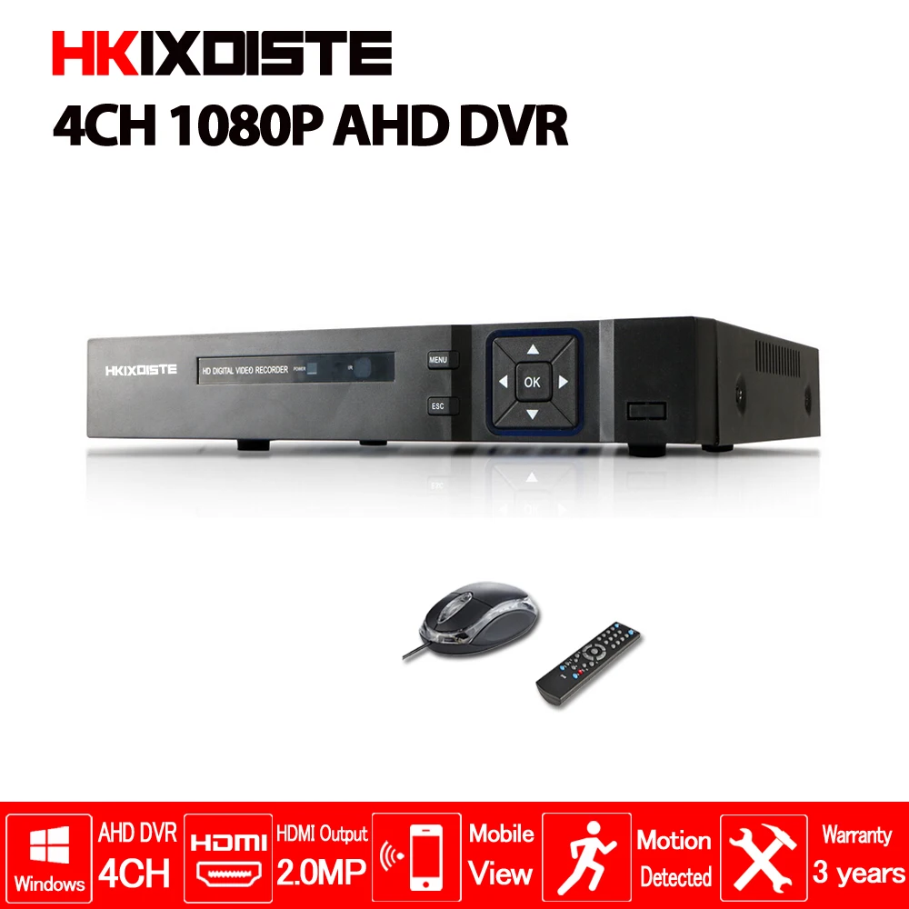Хит продаж 4CH AHD DVR Гибридный 1080P HDMI H CCTV рекордер сетевой 4 канальный аудиовход