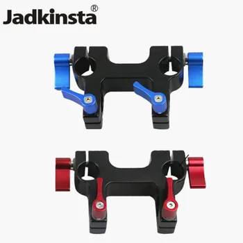 

Jadkinsta High quality Aluminum Alloy Two Hole Bracket 15mm Rig Rod Clamp Support Rail System Photographic Kit Accessories