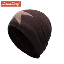 DongKing мужская зимняя Лыжная шапочка шапки Теплые Мешковатые Вязаные Шапка для взрослых Новое поступление шапочки подарок Рождество