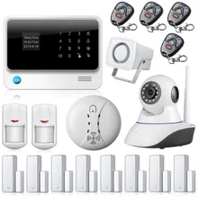 Chuangkesafe GSM WIFI Сигнализация Беспроводной Безопасности Smart GPRS Домашней WI-FI, RFID Сигнализация матч с Ip-камеры Наблюдения
